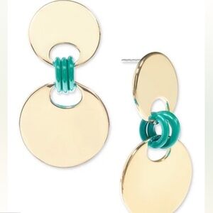 NWT ON 34th Dangle Earrings - Green